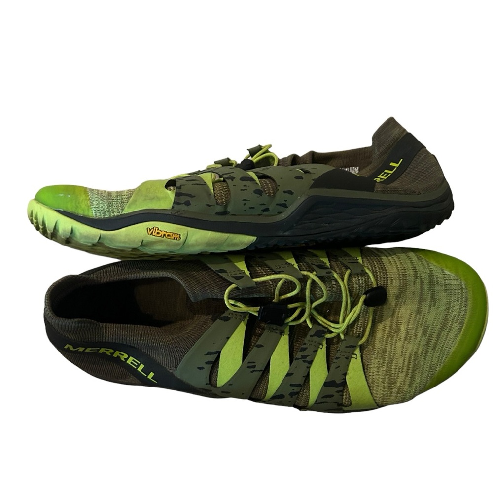 Merrell Turbulance (Chartreuse & Olive) Trail Glove 5 3D Running Shoes Size 10. - Picture 4 of 7